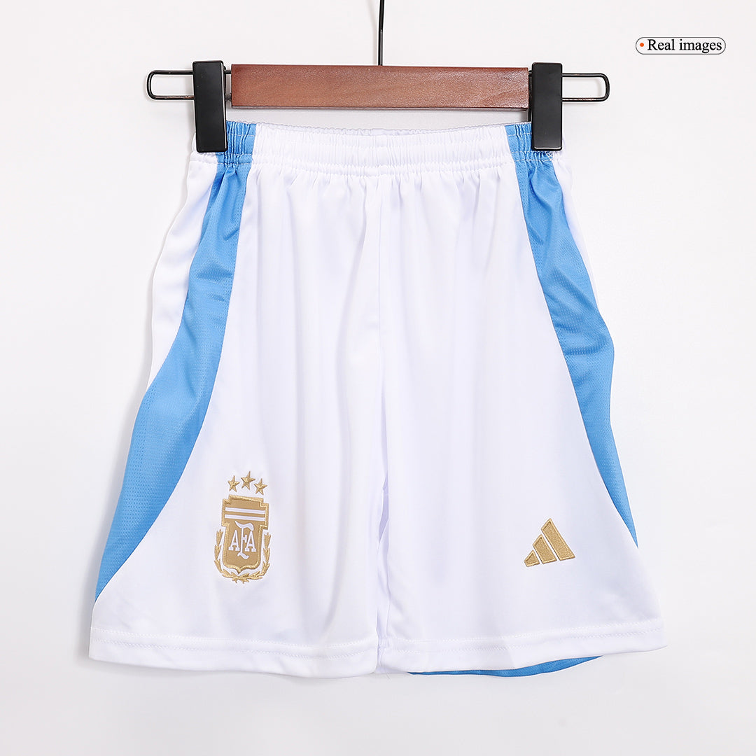 Kid's Argentina Home Soccer Jersey Kit(Jersey+Shorts) Copa America 2024