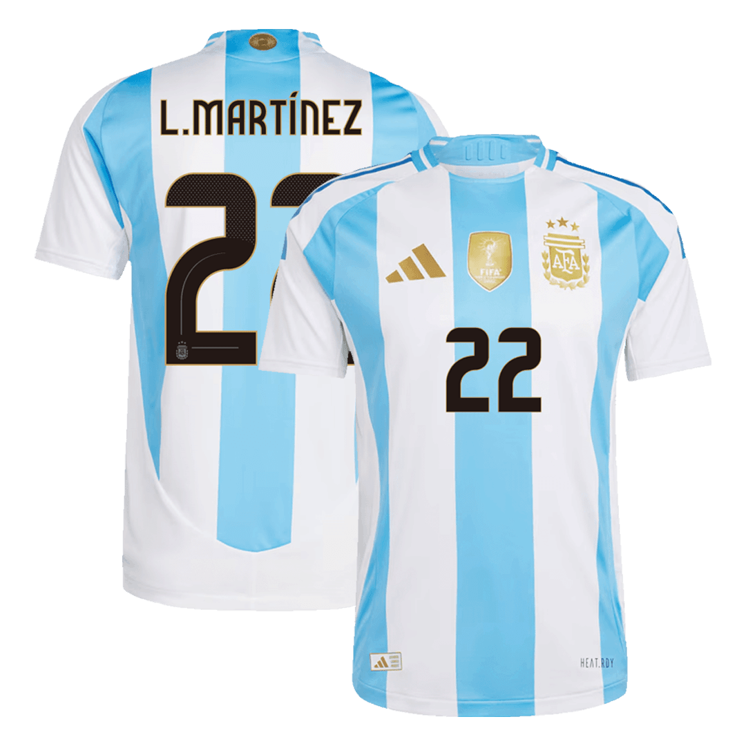 Authentic L.Martínez #22 Argentina Home Soccer Jersey 2024