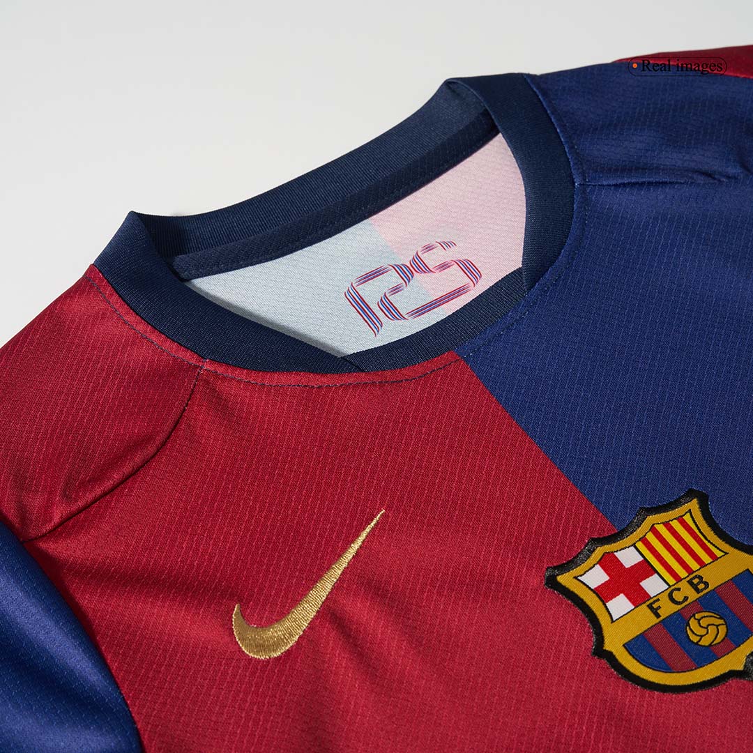 Kid's Barcelona Home Soccer Jersey Kit(Shirt+Shorts) 2024/25 - COLDPLAY
