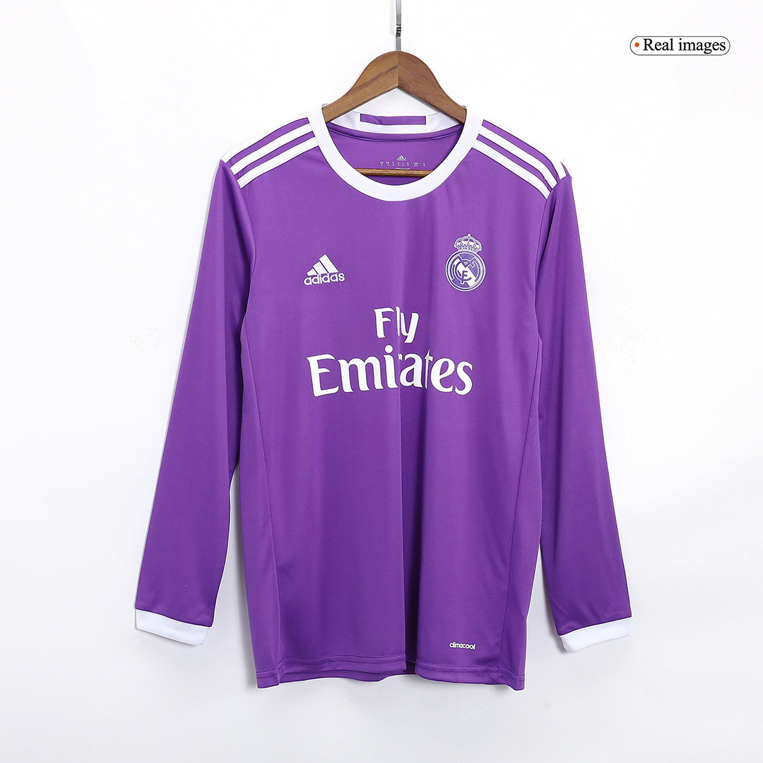 SERGIO RAMOS #4 Retro Real Madrid Jersey Away Long Sleeve Soccer Shirt 2016/17