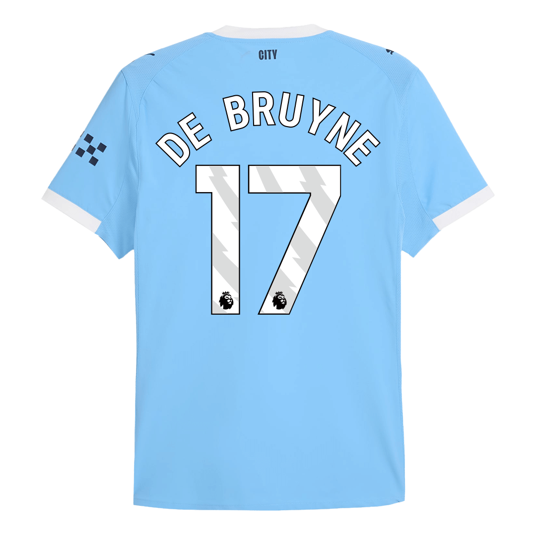 DE BRUYNE #17 Authentic Manchester City Home Soccer Jersey 2025/26 Blue