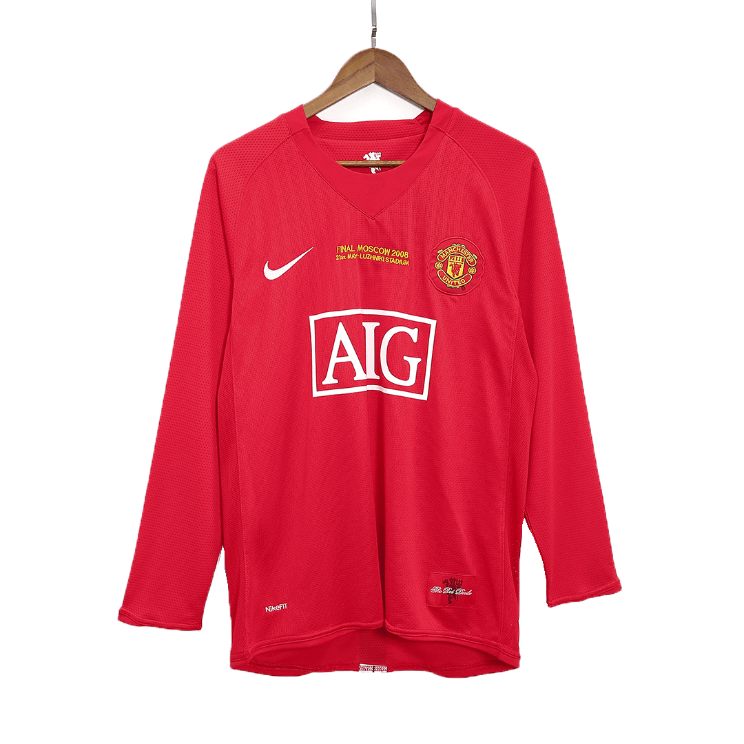 RONALDO #7 Manchester United Retro Jersey Home Soccer Shirt 2007/08 - UCL Final