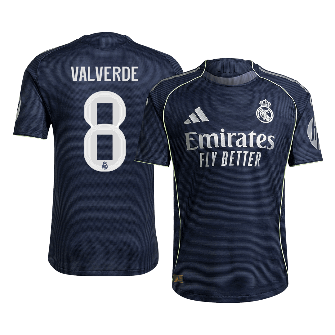 VALVERDE #8 Real Madrid Away Authentic Soccer Jersey 2025/26