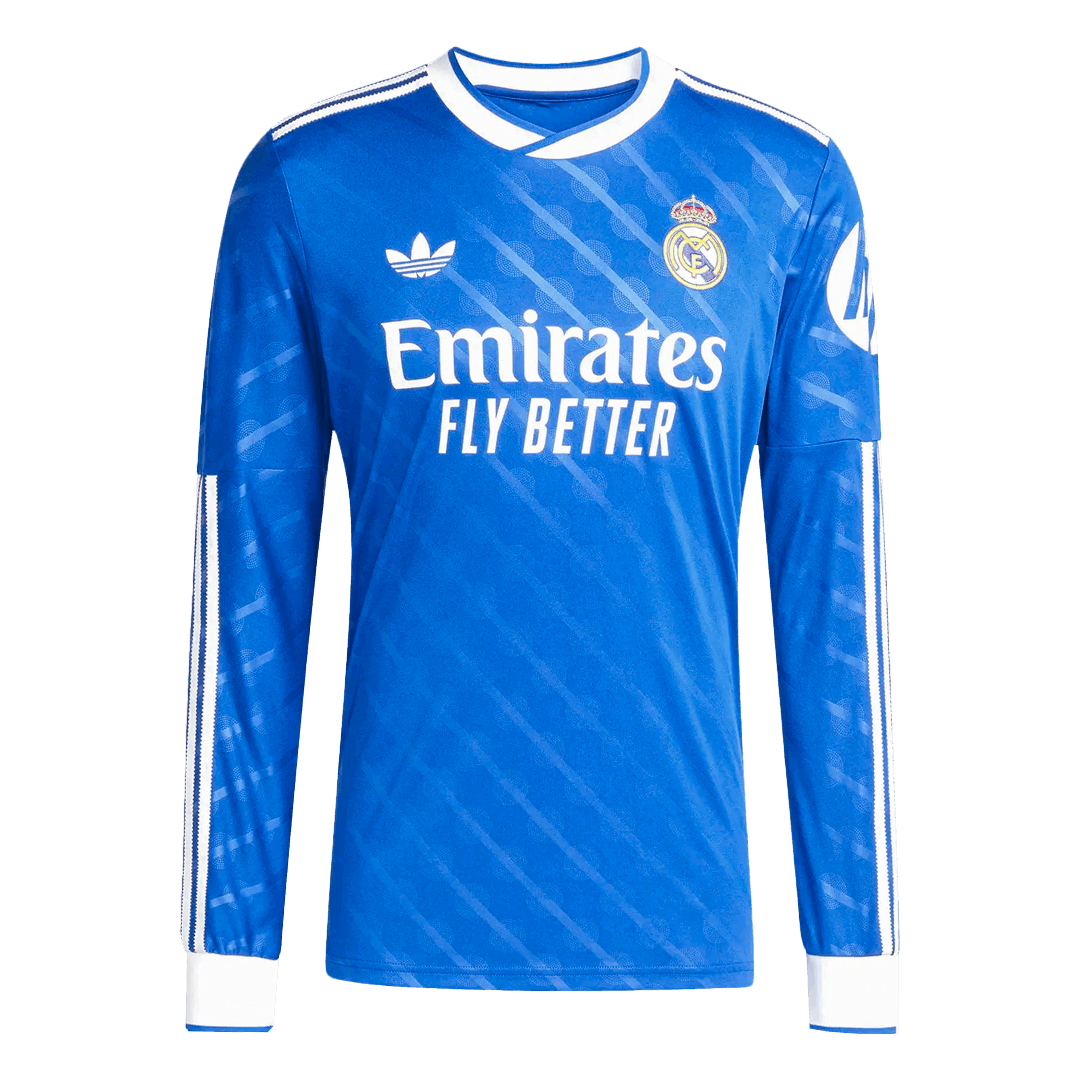 Real Madrid Third Away Long Sleeve Soccer Jersey 2025/26 Blue