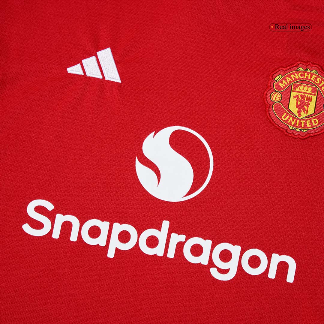Manchester United Home Kids Soccer Jerseys Full Kit 2025/26