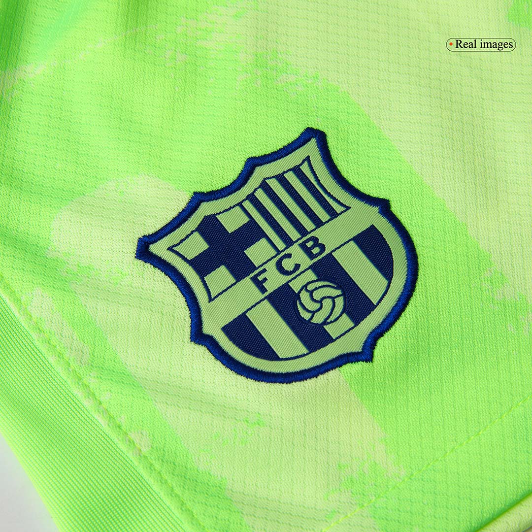 Barcelona Third Away Soccer Jersey Kit(Jersey+Shorts) 2024/25 - UCL (Spotify Logo Without Text)