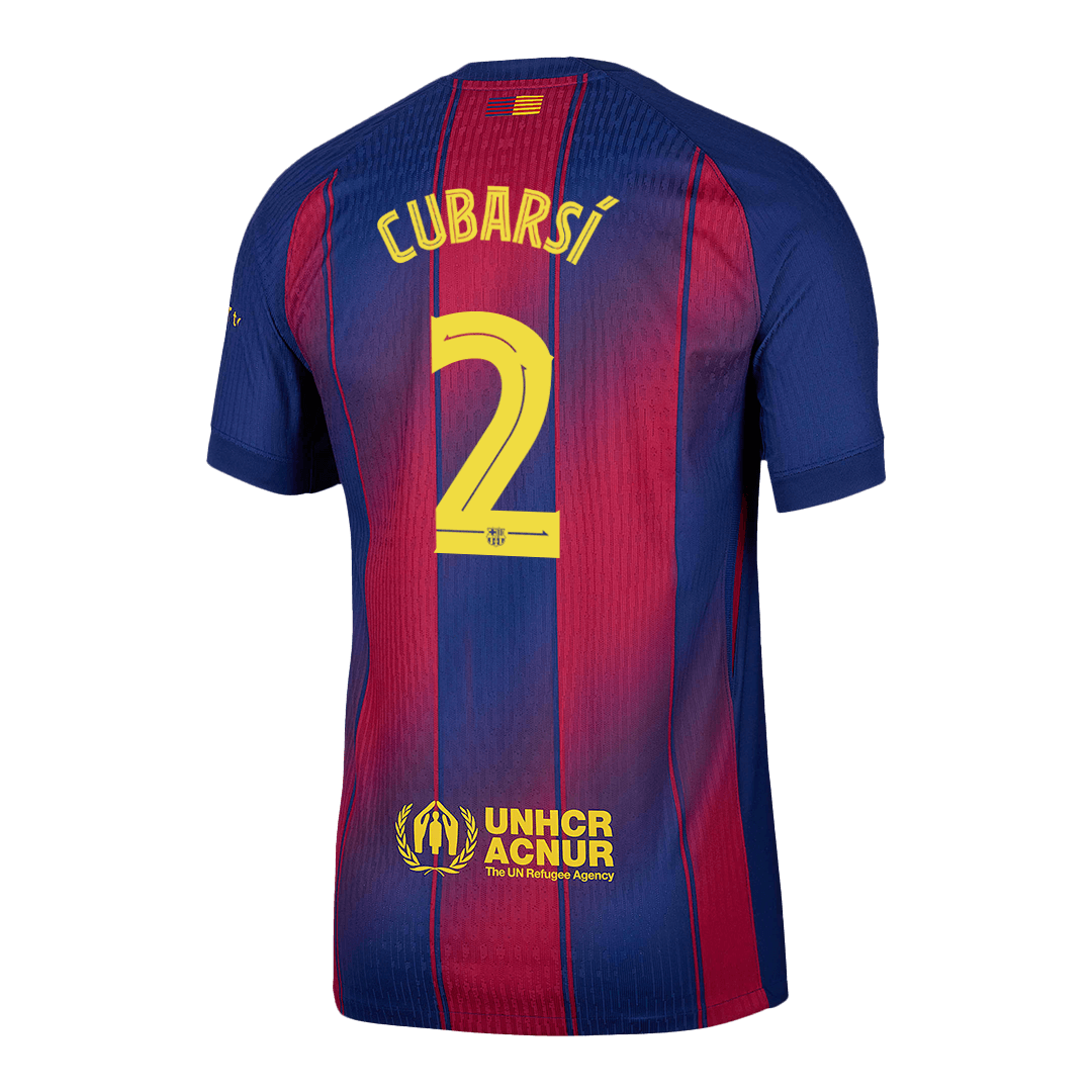 CUBARSÍ #2 Barcelona Home Authentic Soccer Jersey 2025/26 - UCL