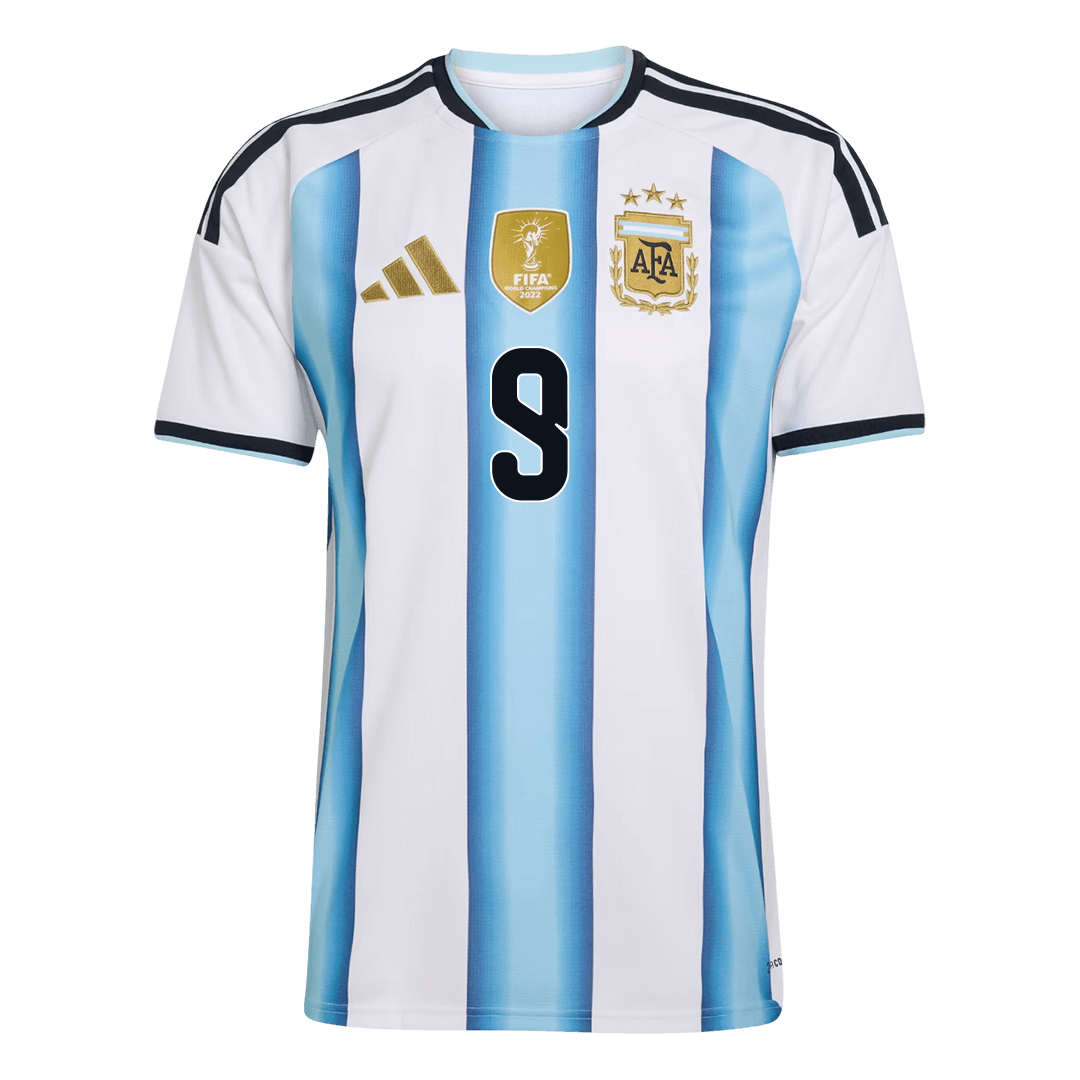 J.ÁLVAREZ #9 Argentina Home Soccer Jersey World Cup 2026