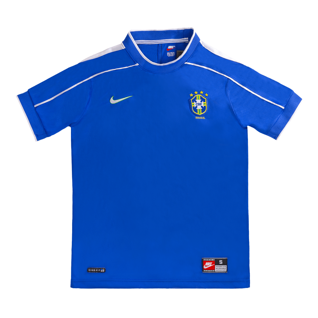 Camiseta retro de fútbol de visitante de Brasil 1998