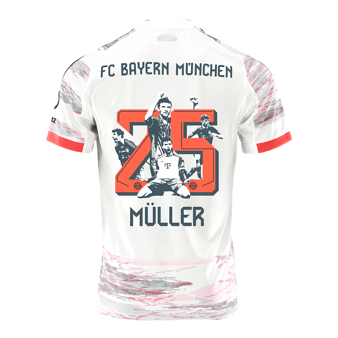 M¨¹LLER Special #25 Bayern Munich Away Soccer Jersey 2025/26 White