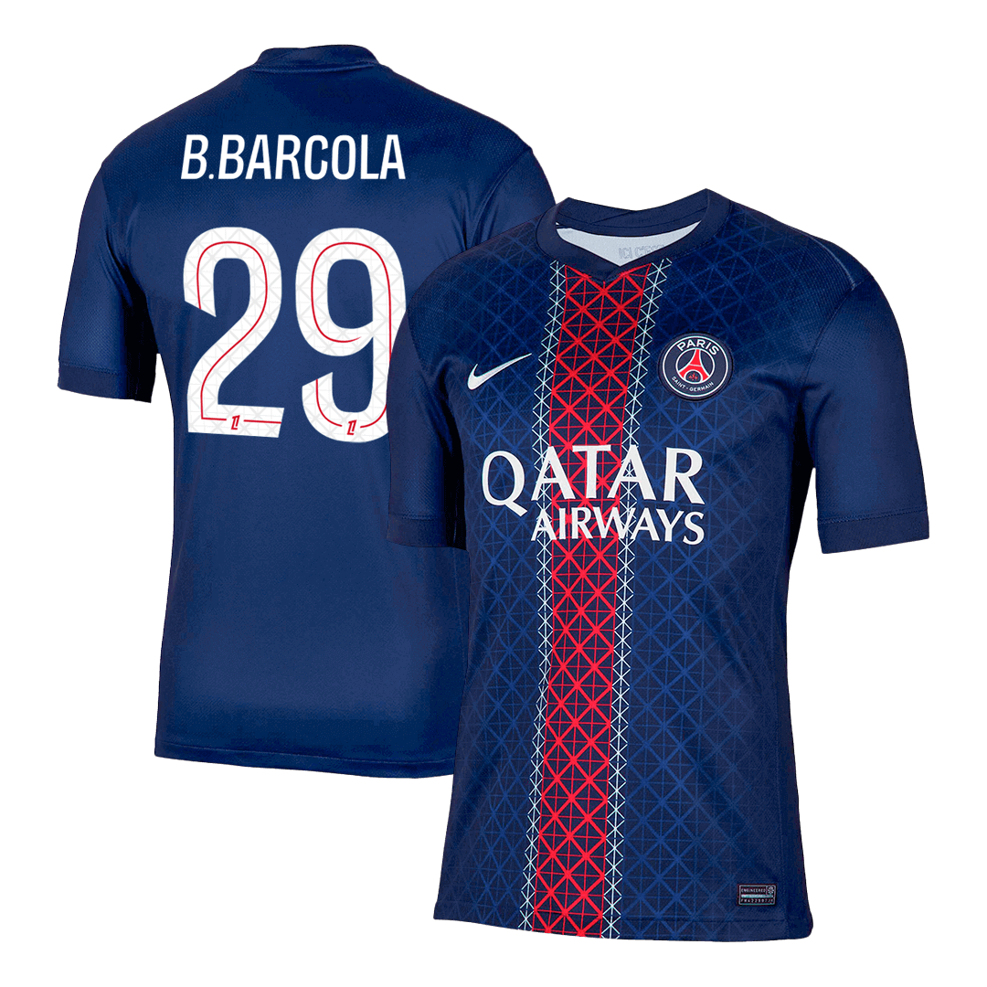 Camiseta de fútbol local del PSG B.BARCOLA #29 2025/26