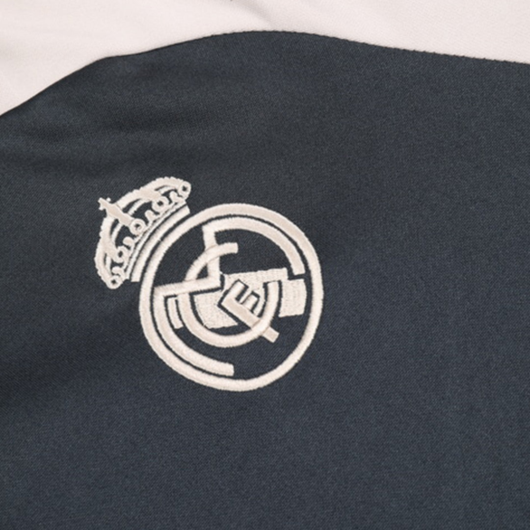 Men's Real Madrid Zipper Sweatshirt Kit (Top+Pants) 2024/25