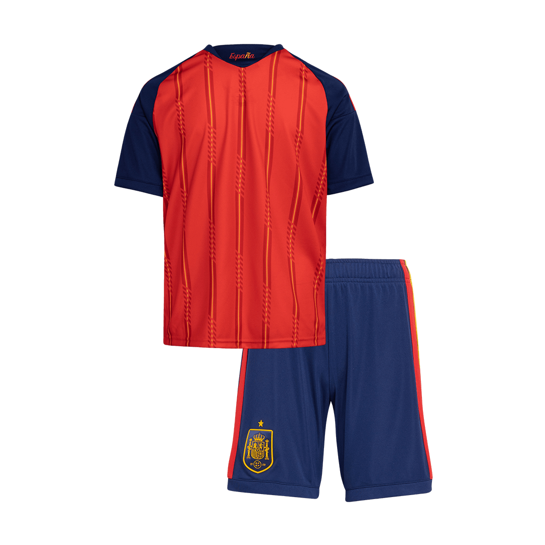 Spain Home World Cup Kids Soccer Jerseys Kit 2026