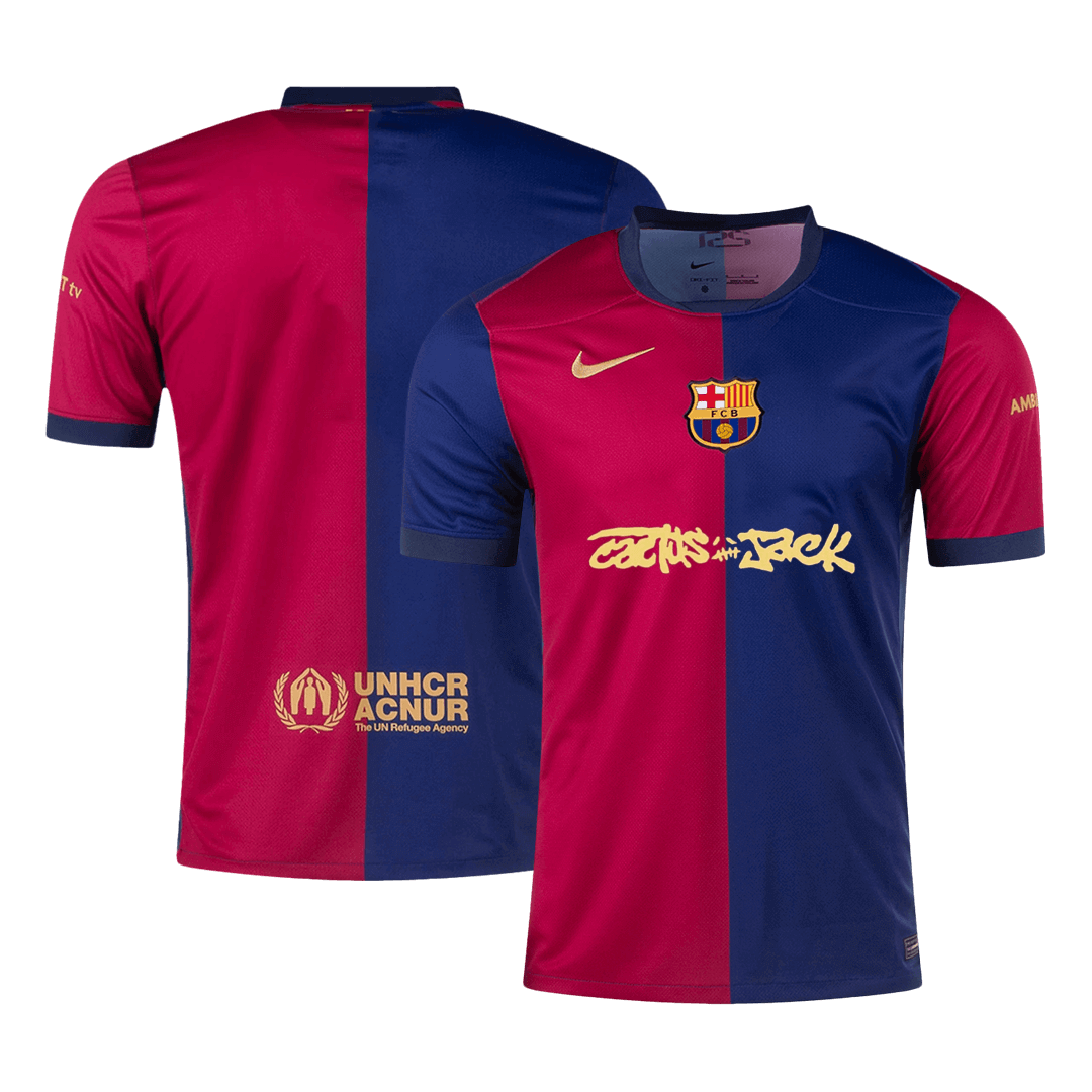 Barcelona X Travis Scott Jersey Custom Soccer Jersey Home 2024/25
