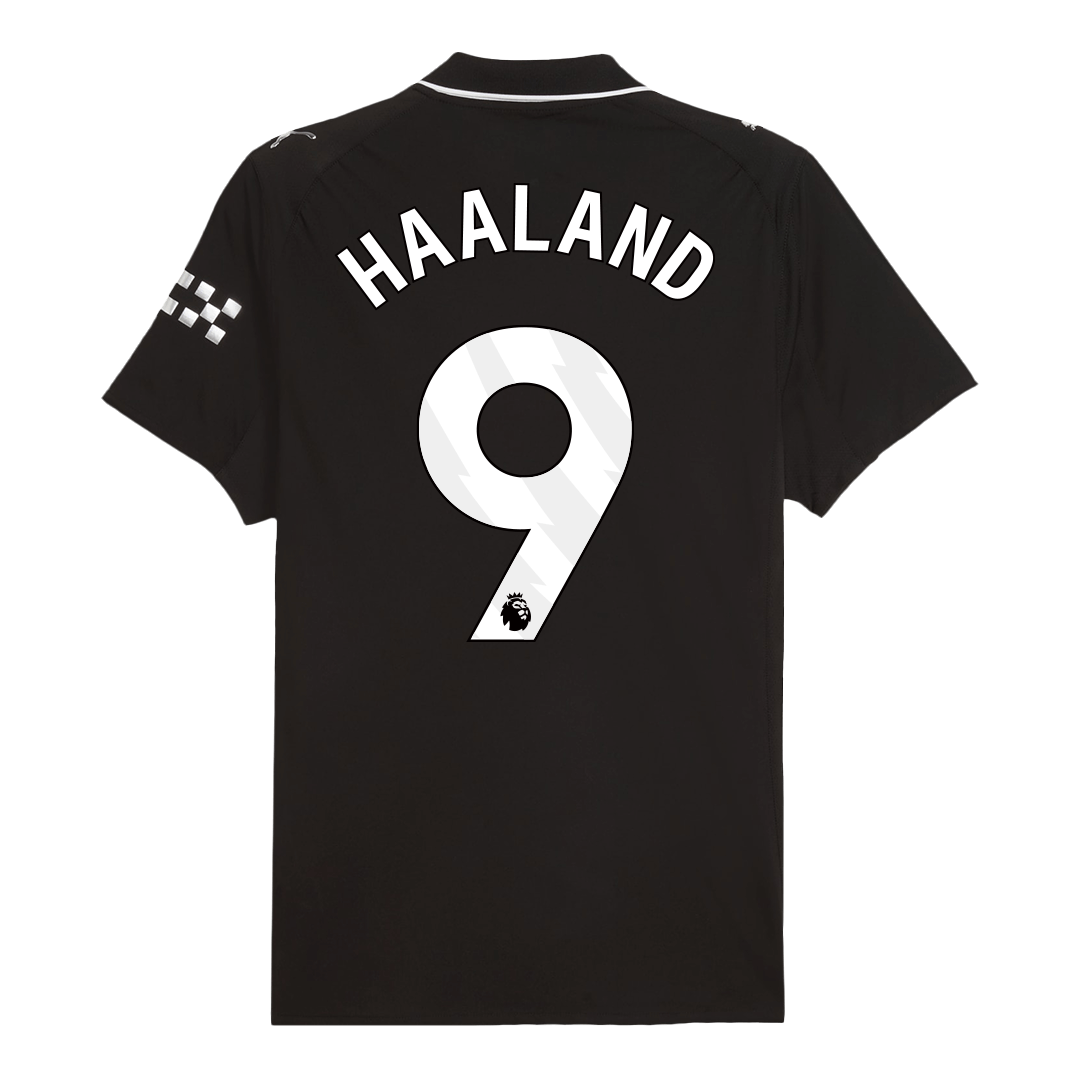 HAALAND #9 Manchester City Away Authentic Soccer Jersey 2025/26