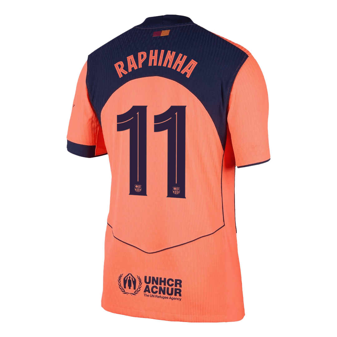 RAPHINHA #11 Barcelona Third Away Authentic Soccer Jersey 2025/26 - UCL