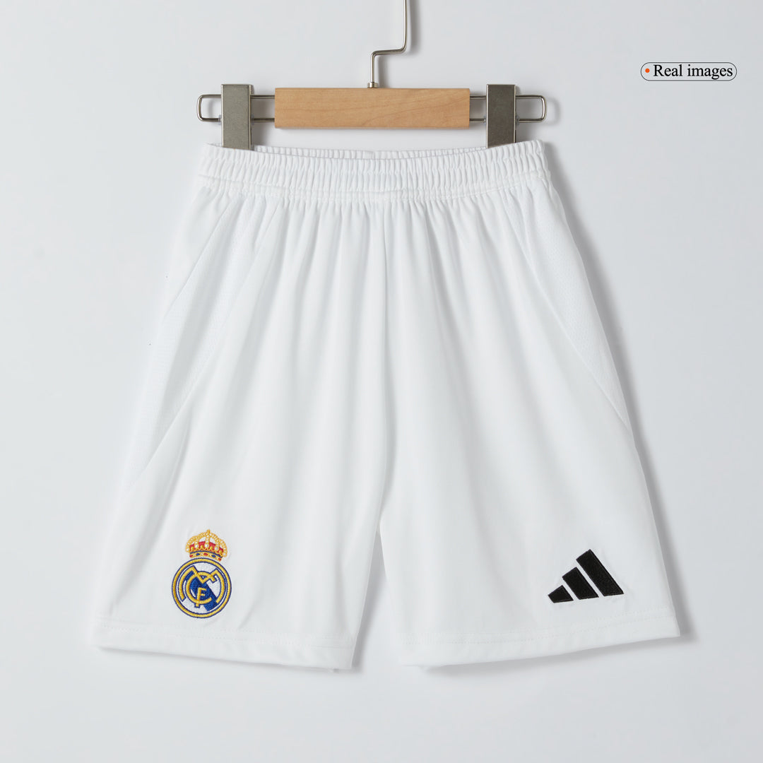 Regalo: Camiseta de fútbol local del Real Madrid para niño (camiseta y pantalón corto) 2024/25