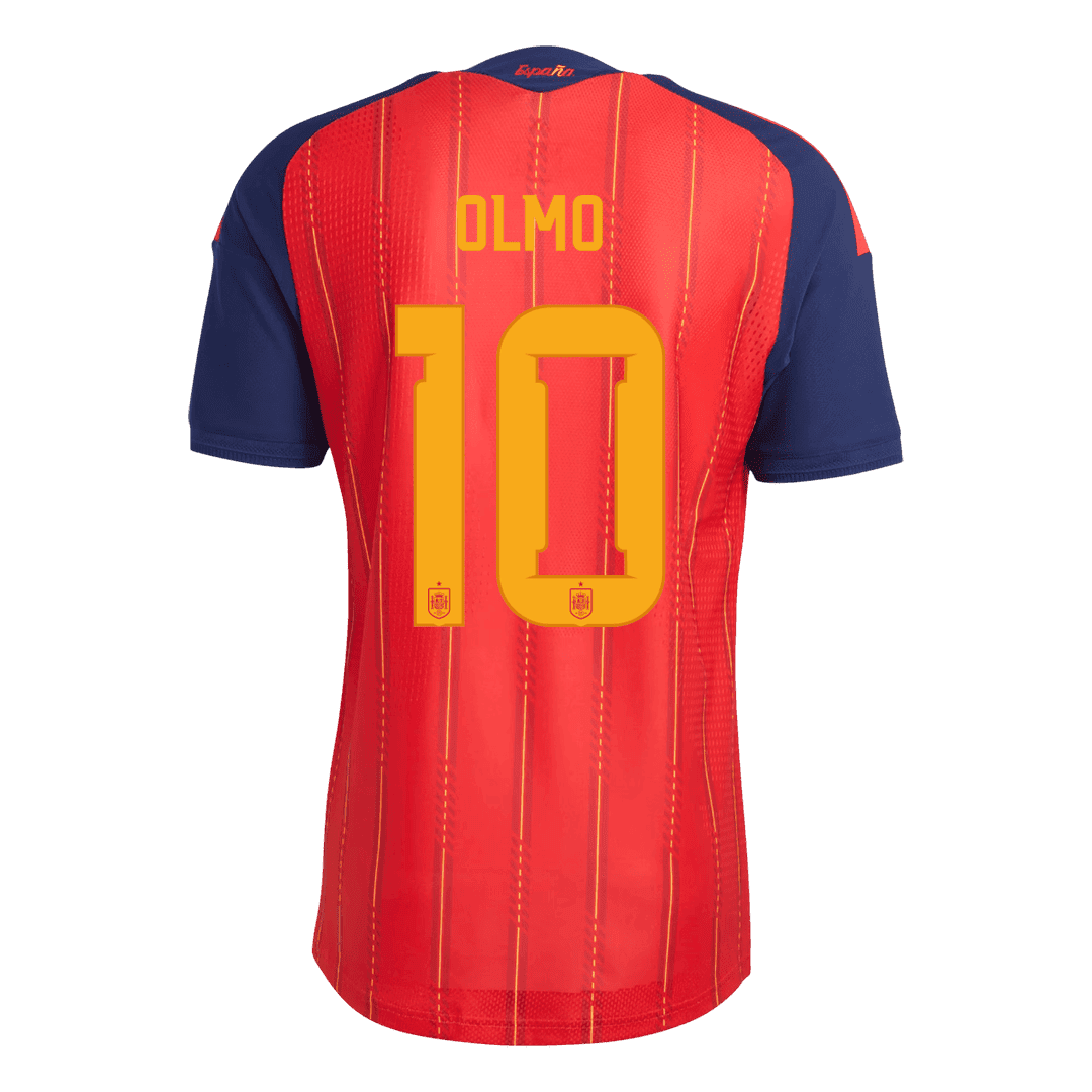 OLMO #10 Spain Home Player Version Jersey World Cup 2026 - Champion