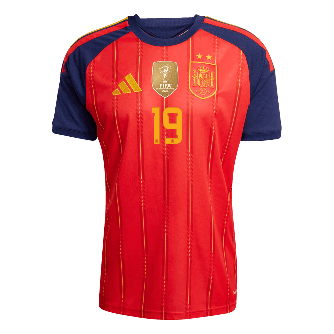 LAMINE YAMAL #19 Spain Home Soccer Jersey World Cup 2026
