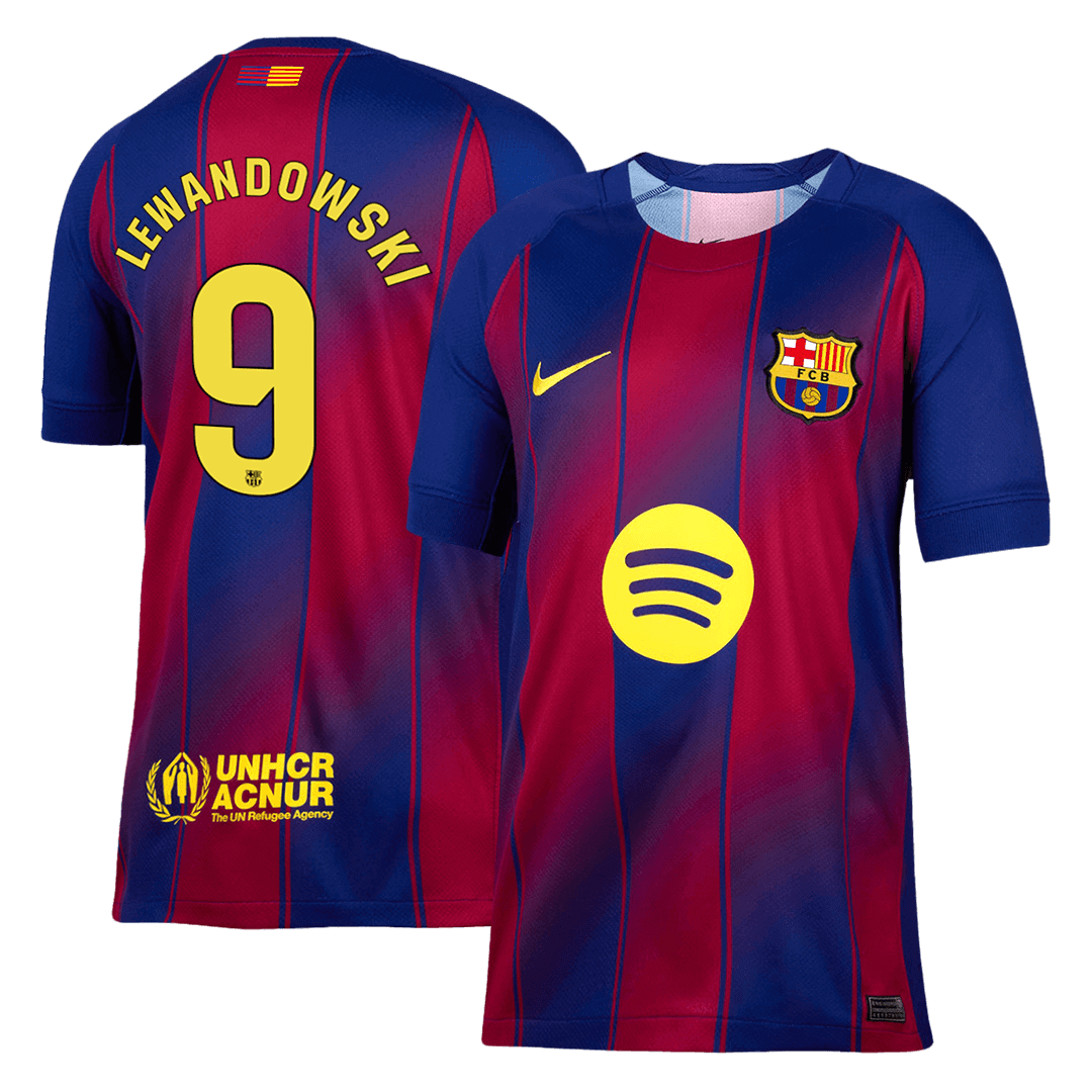 LEWANDOWSKI #9 Barcelona Home Soccer Jersey 2025/26