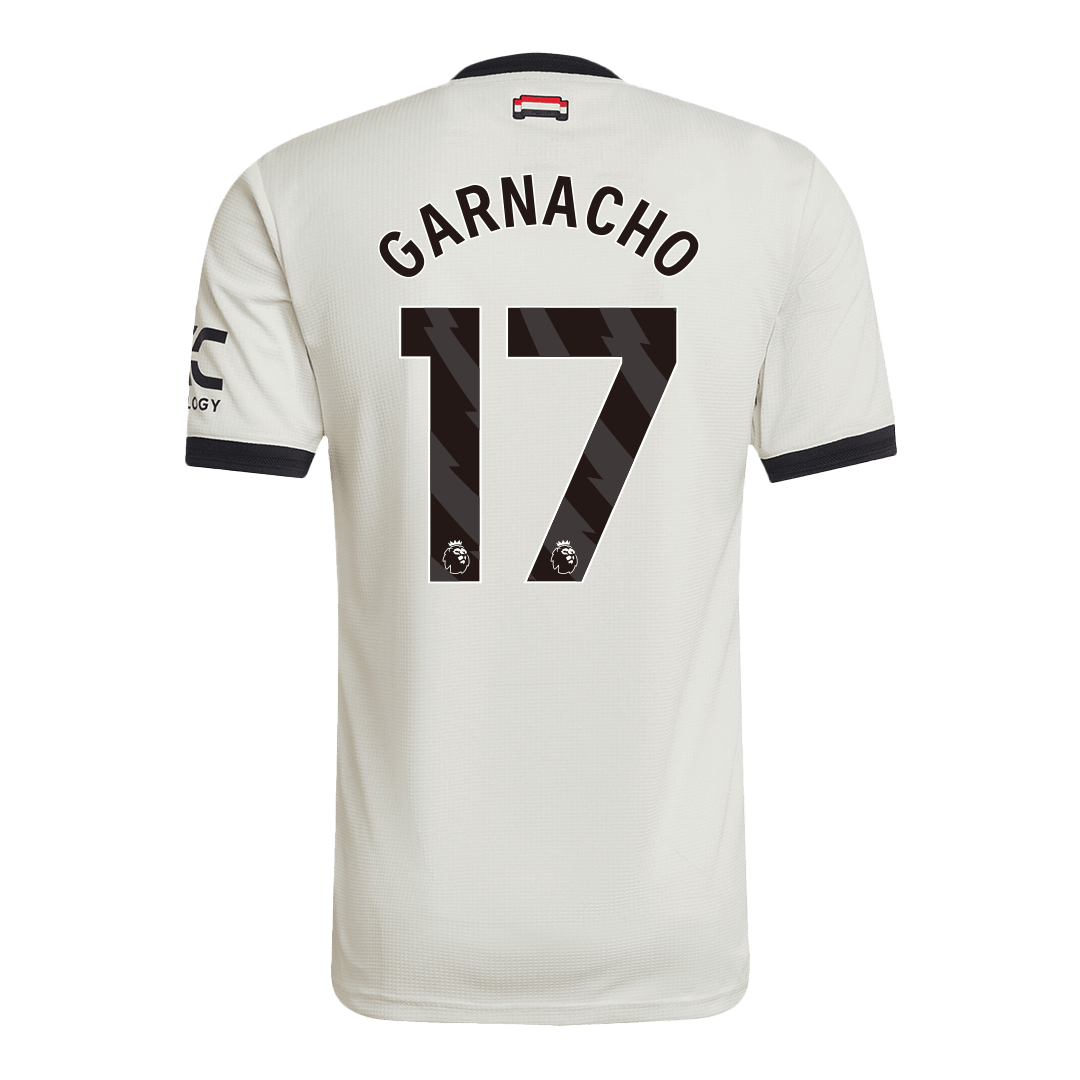 Camiseta de fútbol GARNACHO #17 auténtica, tercera equipación del Manchester United, 2024/25