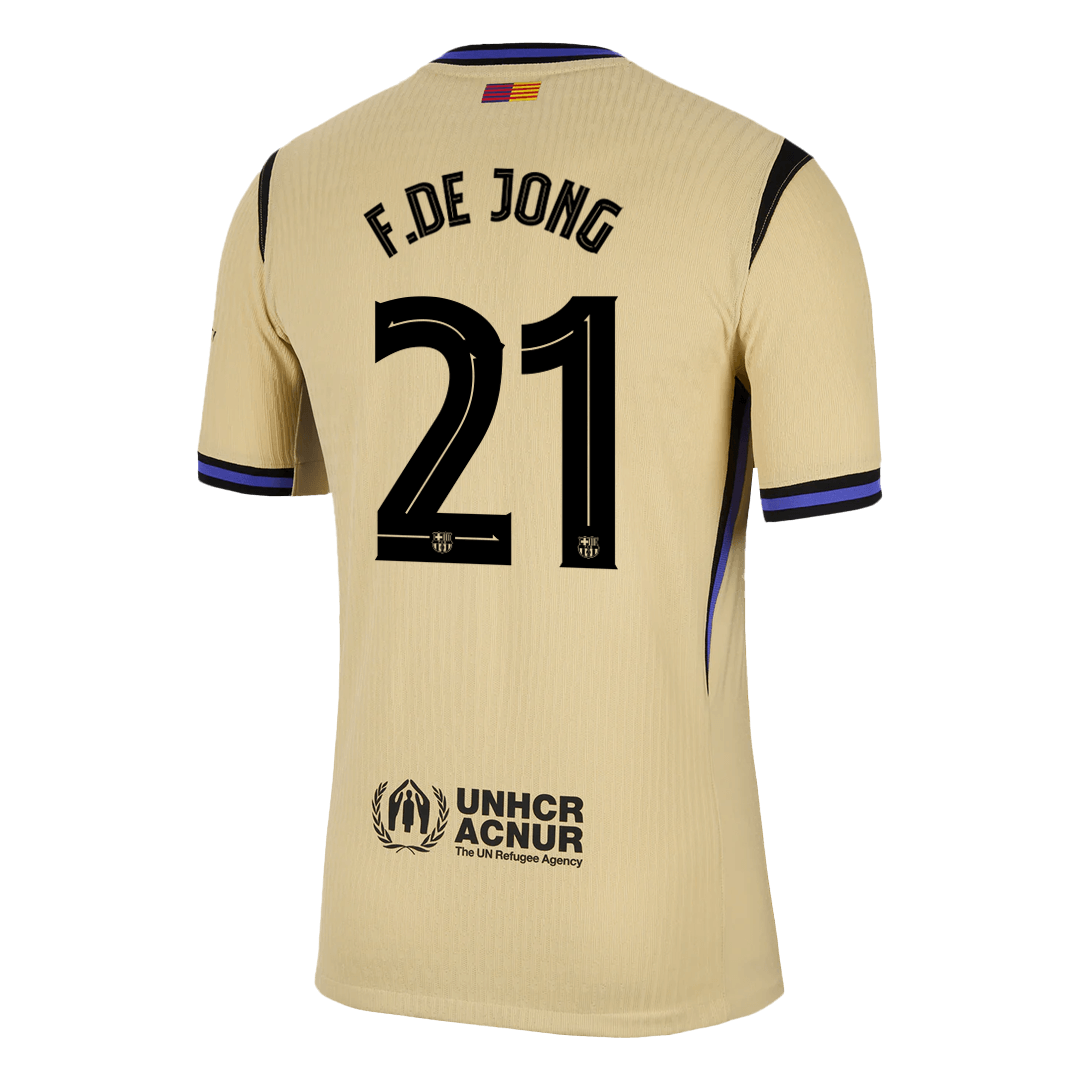 F.DE JONG #21 Barcelona Away Authentic Soccer Jersey 2025/26 - UCL