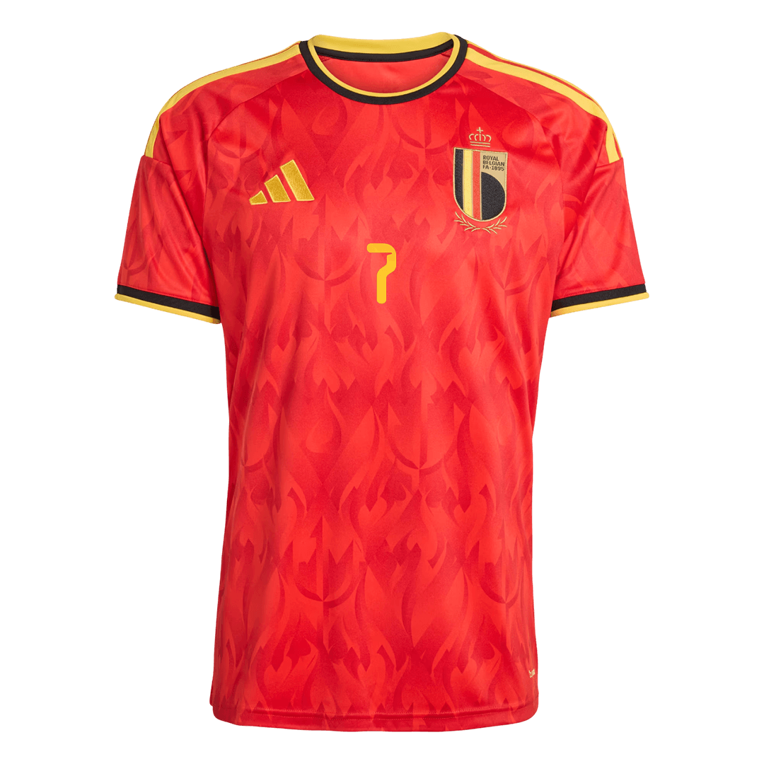 DE BRUYNE #7 Belgium Home Soccer Jersey World Cup 2026