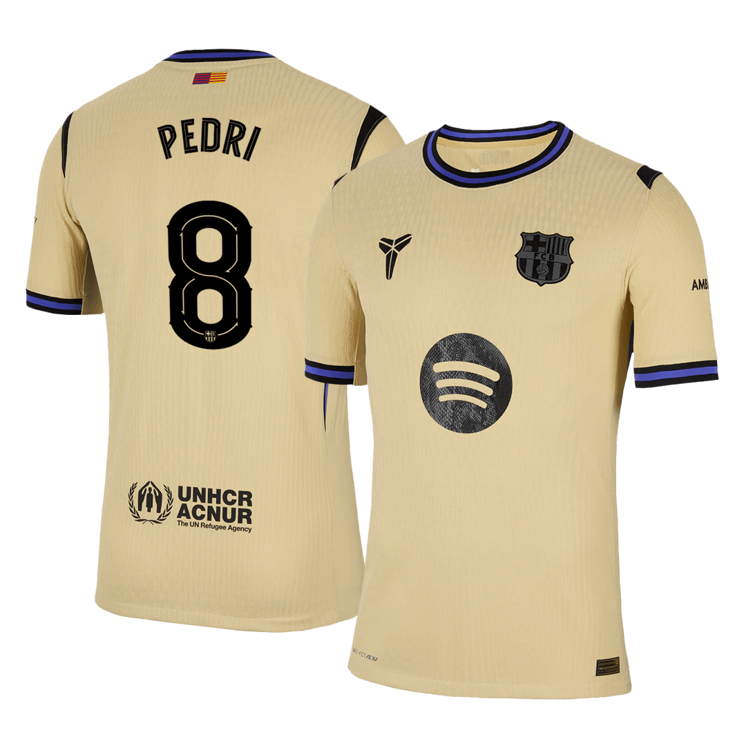 Camiseta de fútbol auténtica de visitante del Barcelona PEDRI #8 2025/26 - UCL