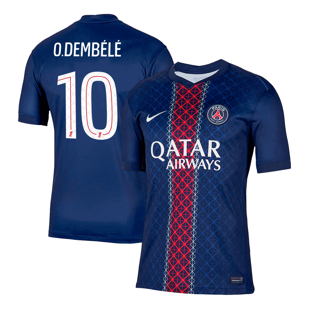 O.DEMBELE #10 PSG Home Soccer Jersey 2025/26