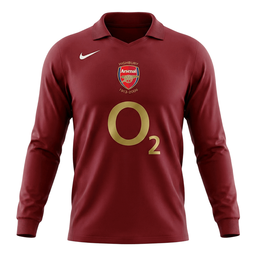 Retro Soccer Jersey Arsenal Home Long Sleeve 2005/06
