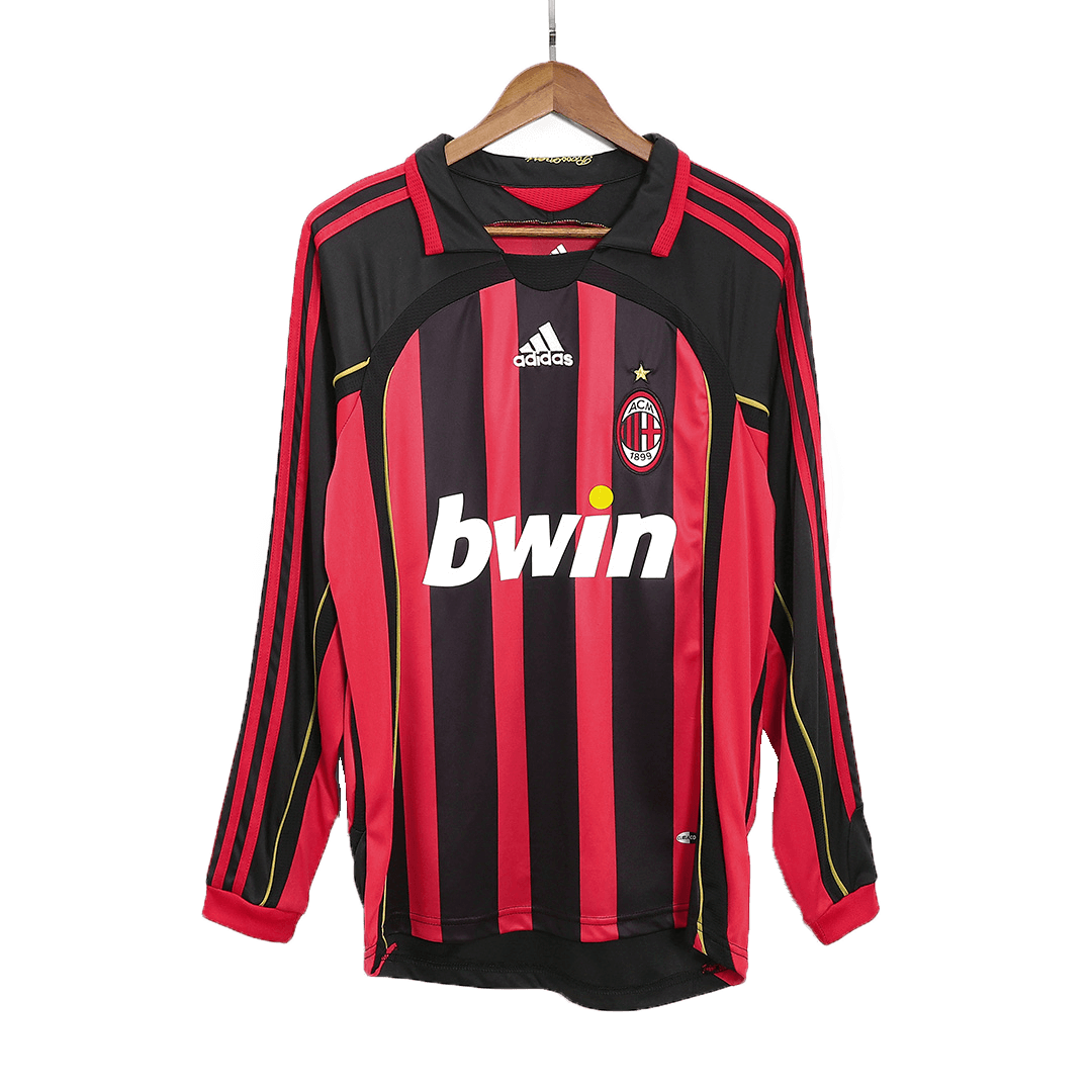 RONALDO #99 AC Milan Home Retro Long Sleeve Soccer Jersey 2006/07