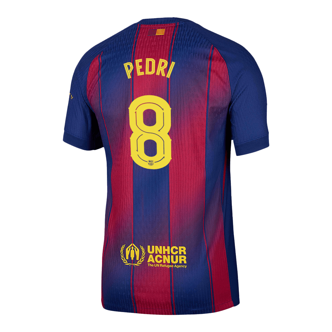 PEDRI #8 Barcelona Home Authentic Soccer Jersey 2025/26 - UCL