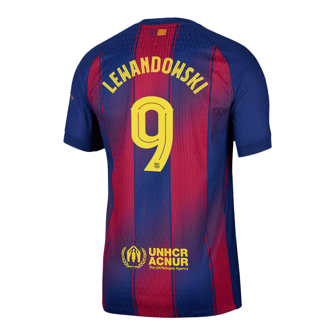 LEWANDOWSKI #9 Barcelona Home Authentic Soccer Jersey 2025/26 - UCL
