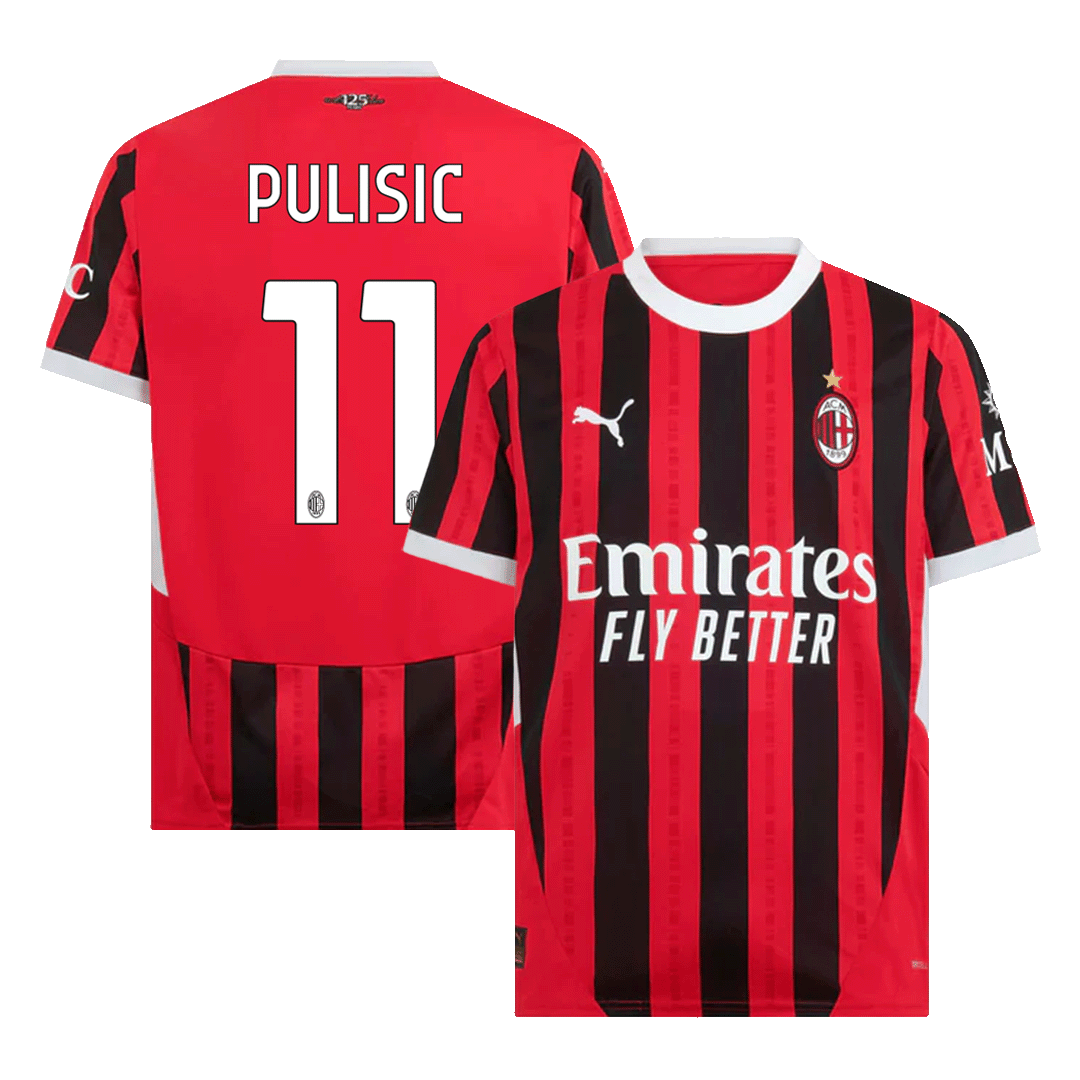 AC Milan soccer jersey PULISIC #11 Home 2024/25