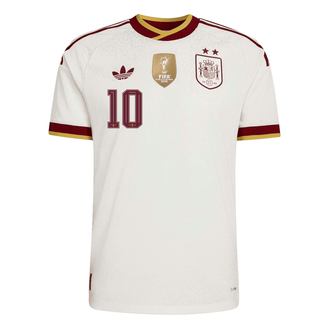 OLMO #10 Spain Away Player Version Jersey World Cup 2026 - Champion