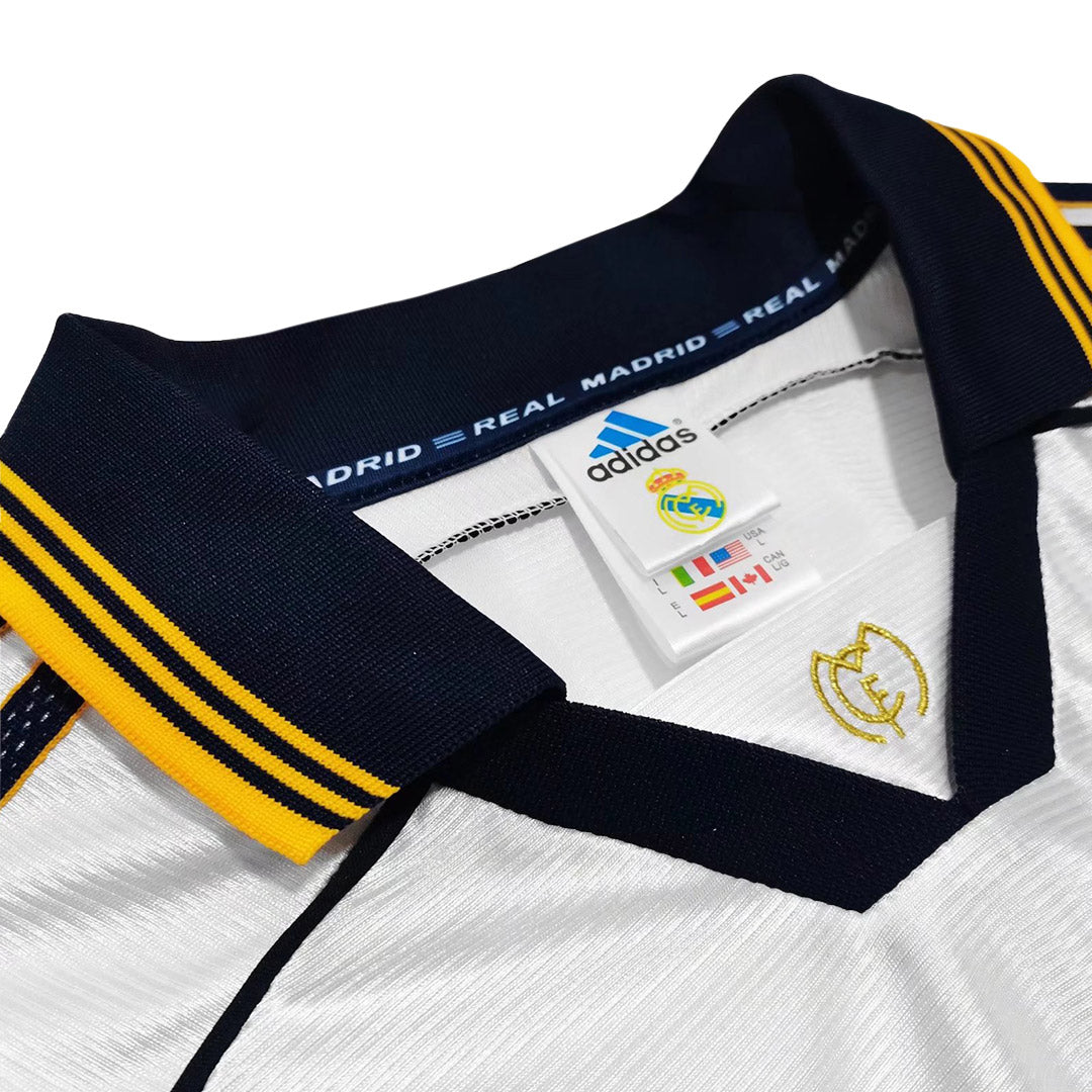 Retro Jersey RAUL #7 Real Madrid Retro Jersey Home Soccer Shirt 1998/00