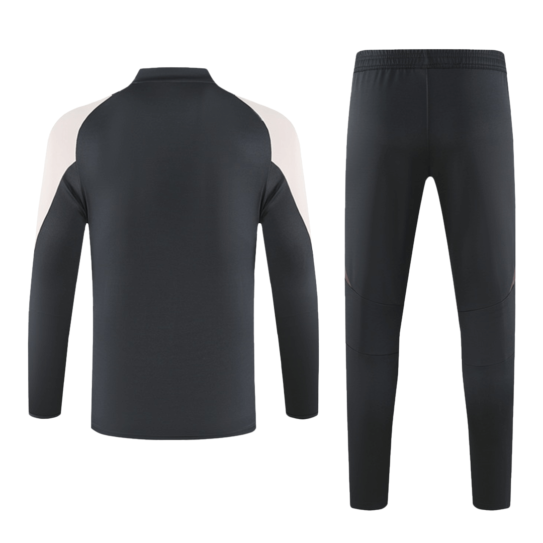 Men's Real Madrid Zipper Sweatshirt Kit (Top+Pants) 2024/25