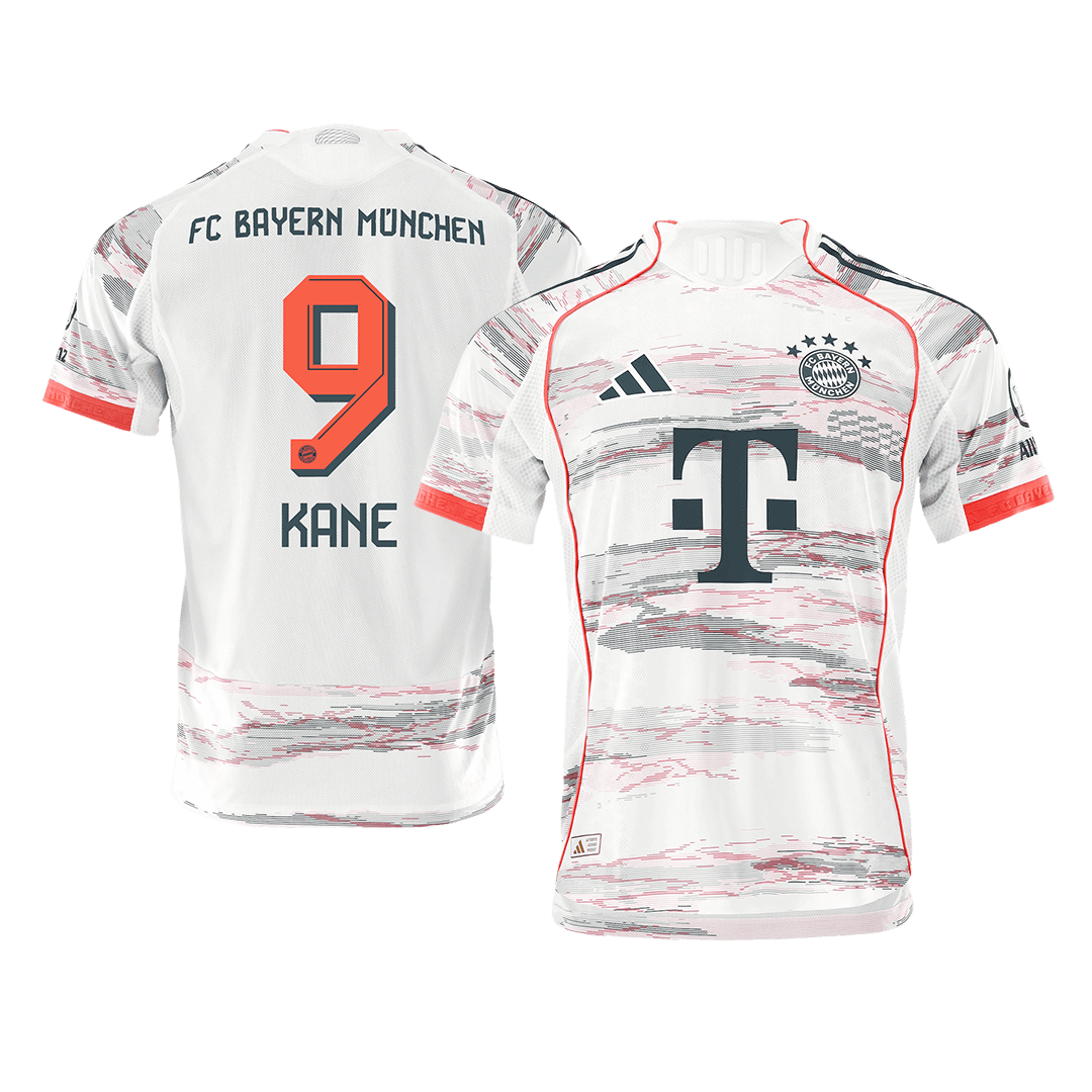 Authentic KANE #9 Bayern Munich Away Soccer Jersey 2025/26 White