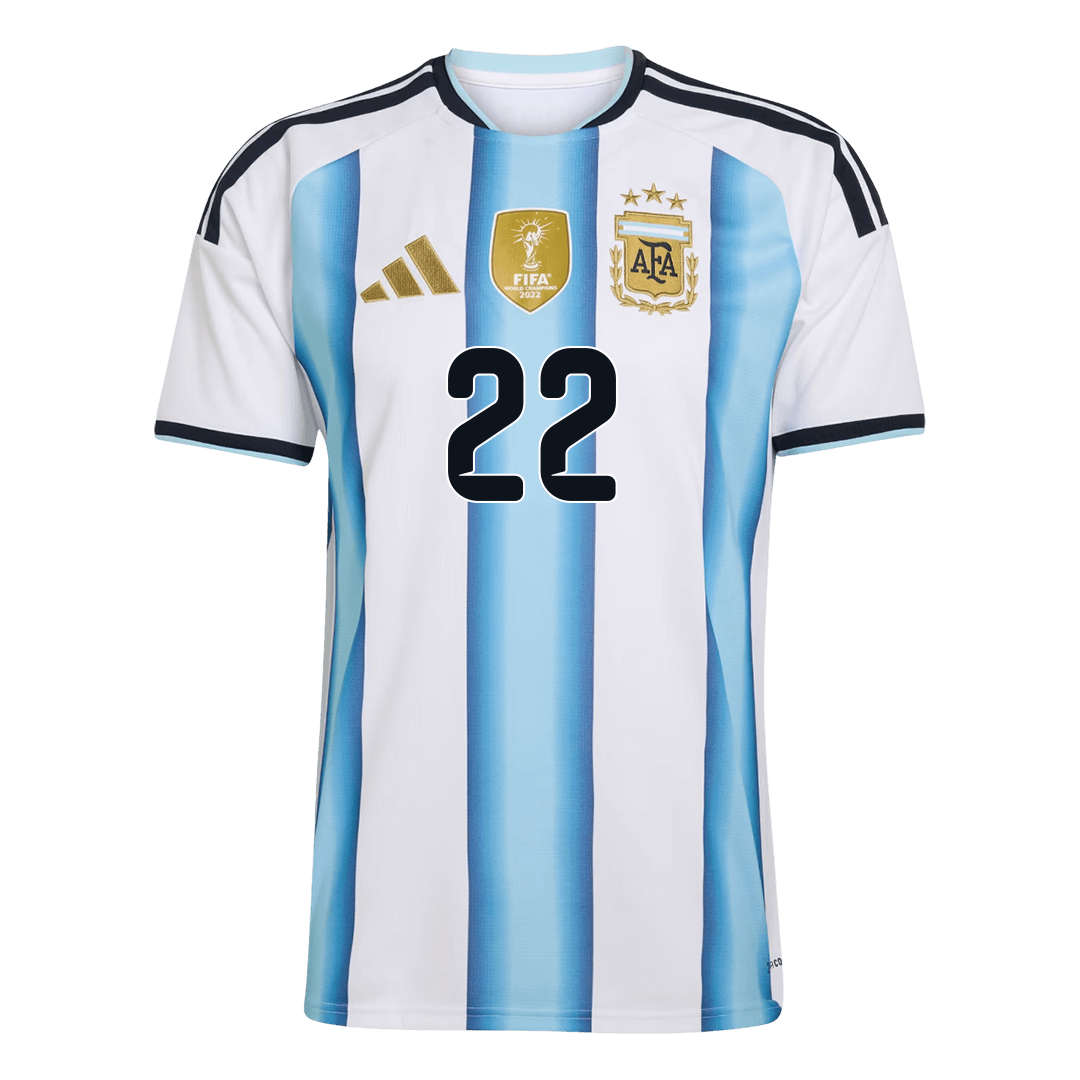 L.MARTÍNEZ #22 Argentina Home Soccer Jersey World Cup 2026