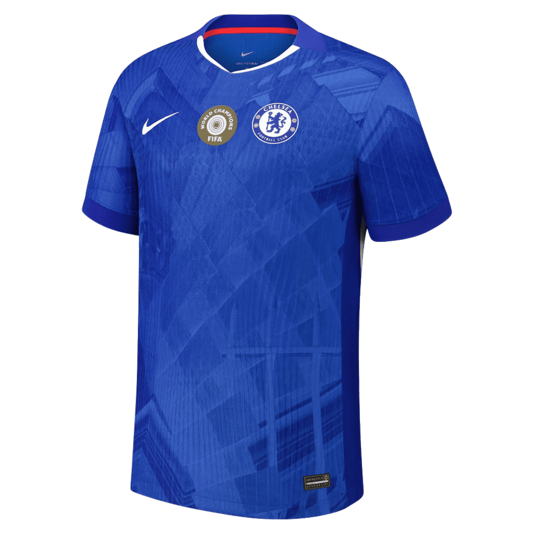 WORLD CHAMPIONS #25 Chelsea Home Authentic Soccer Jersey 2025/26 with chest badge