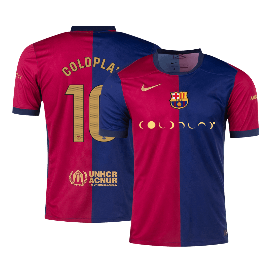 COLDPLAY #10 Barcelona Home Soccer Jersey 2024/25 - COLDPLAY
