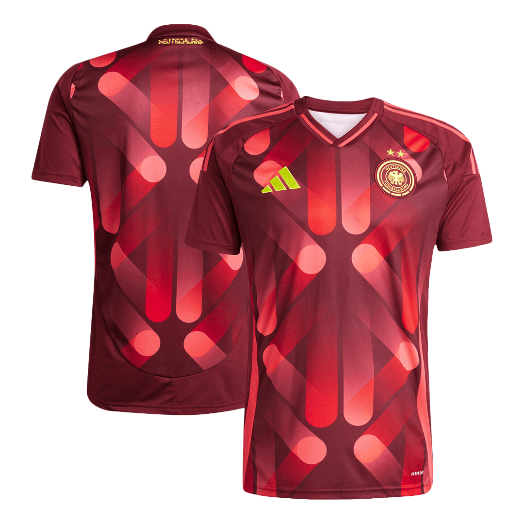 Men's Germany Away Soccer Jersey 2025 Red - Women's Euro