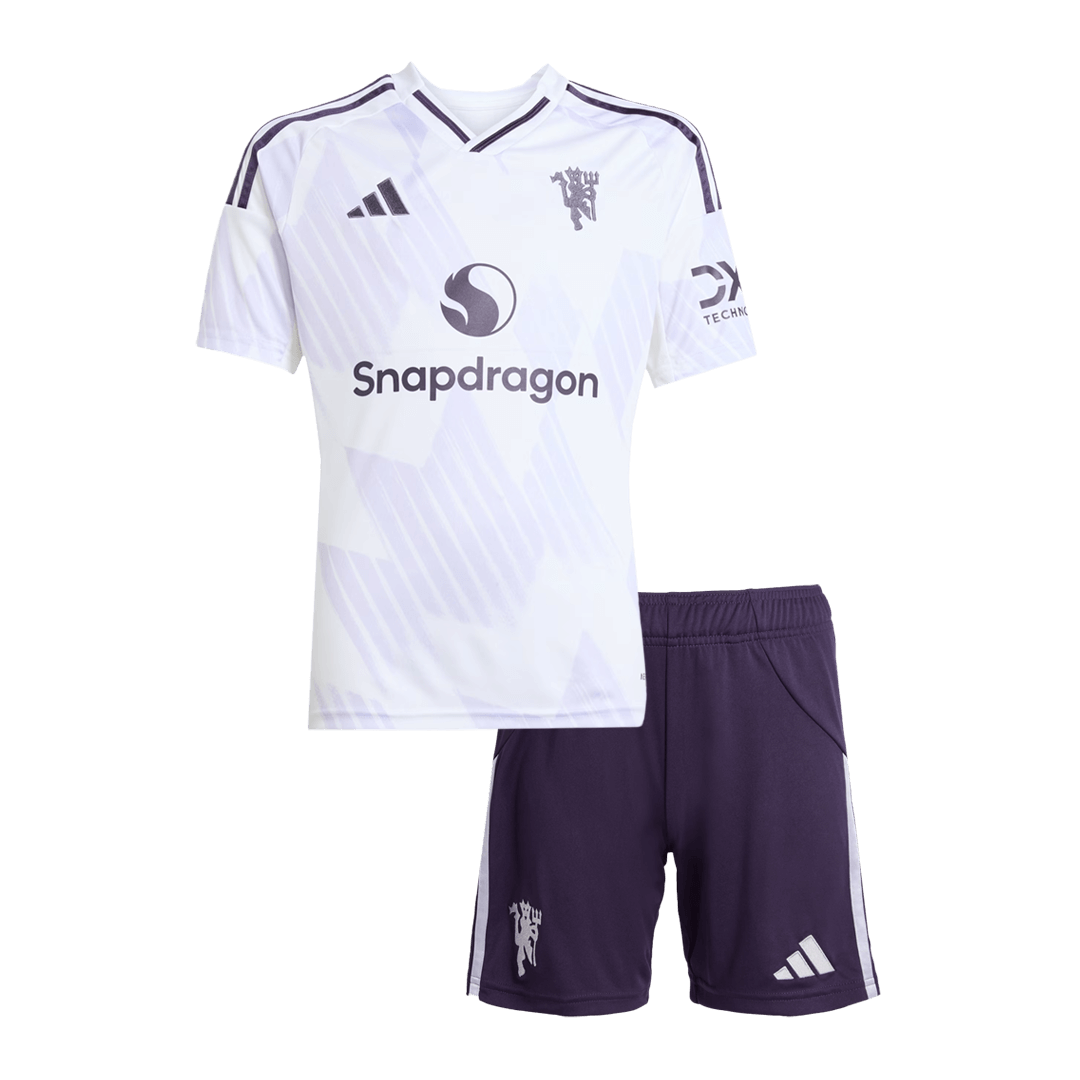 Manchester United Away Kids Soccer Jerseys Kit 2025/26