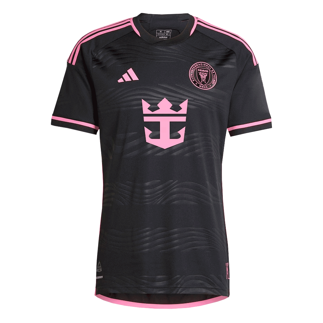 Geschenk - Authentisches Inter Miami CF Auswärts-Fußballtrikot 2024 Schwarz