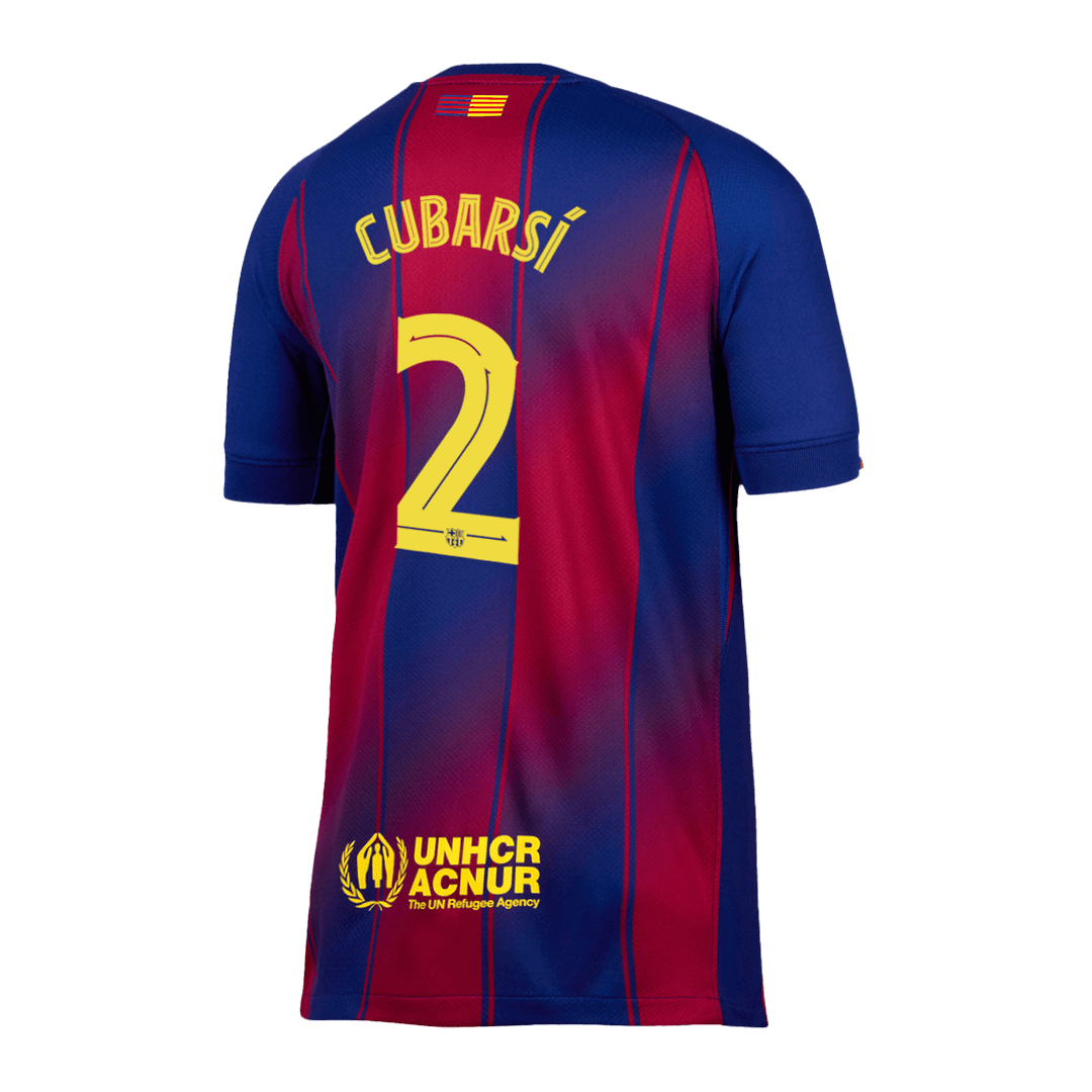 CUBARSÍ #2 Barcelona Home Soccer Jersey 2025/26 -UCL