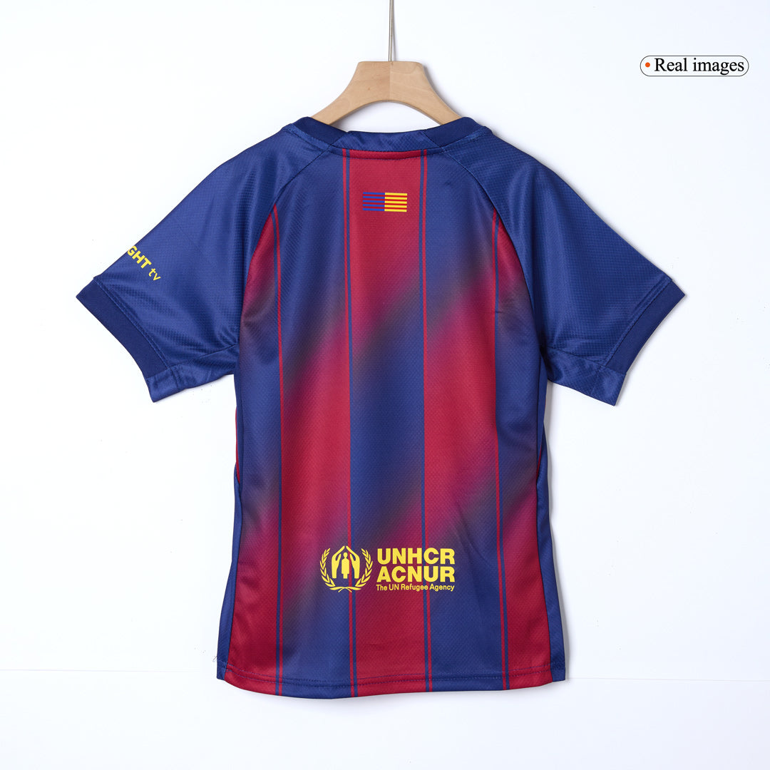 Kids Barcelona Custom Home Soccer Kits 2025/26