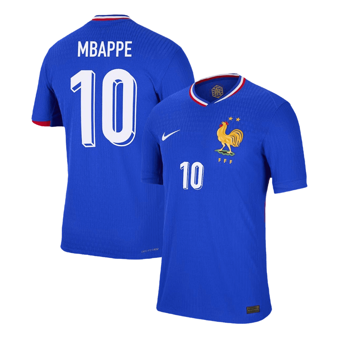 Authentic MBAPPE #10 France Home Soccer Jersey Euro 2024