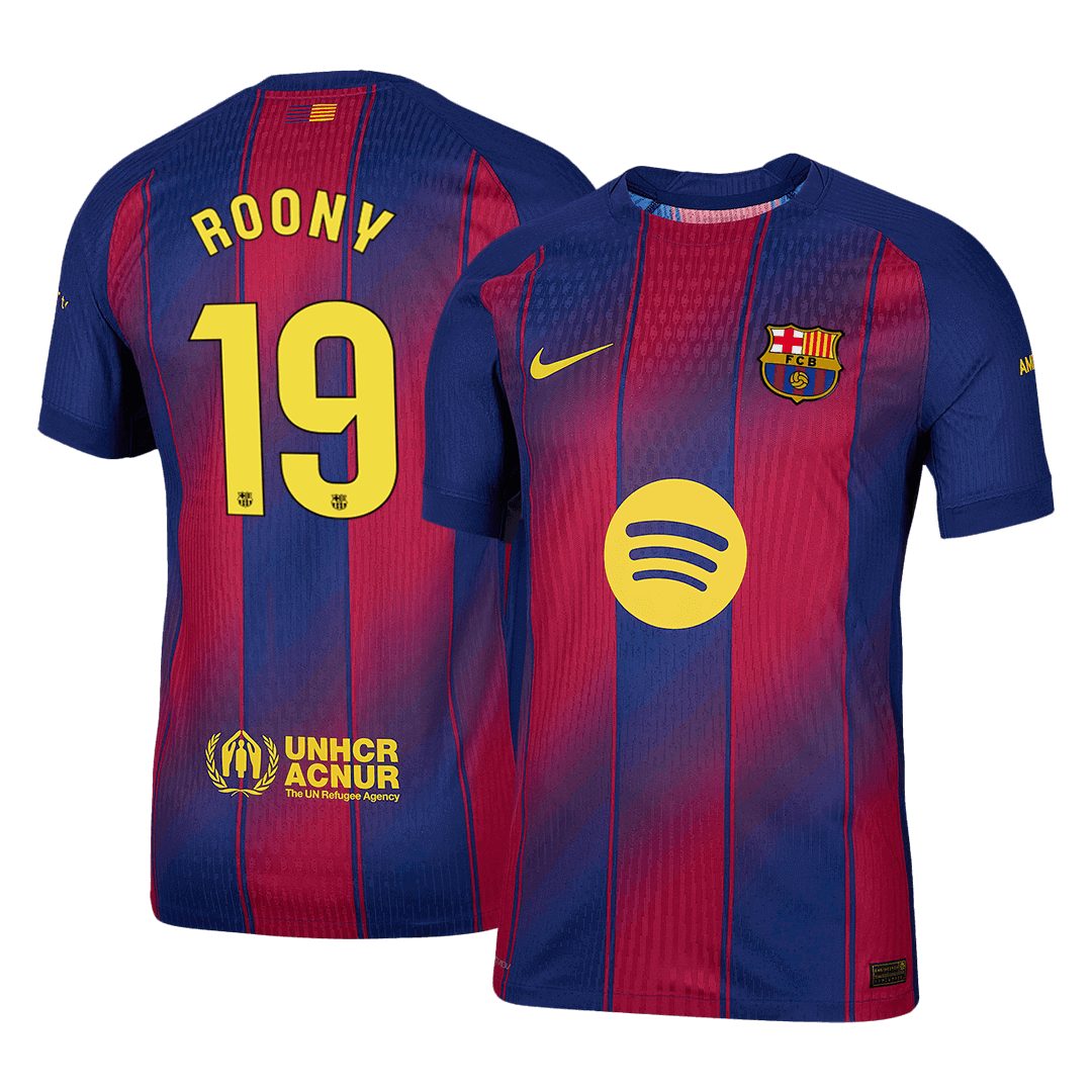 ROONY #19 Barcelona Home Authentic Soccer Jersey 2025/26