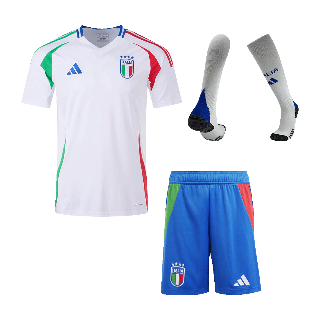 Italy Away Soccer Jersey Kit(Jersey+Shorts+Socks) Euro 2024