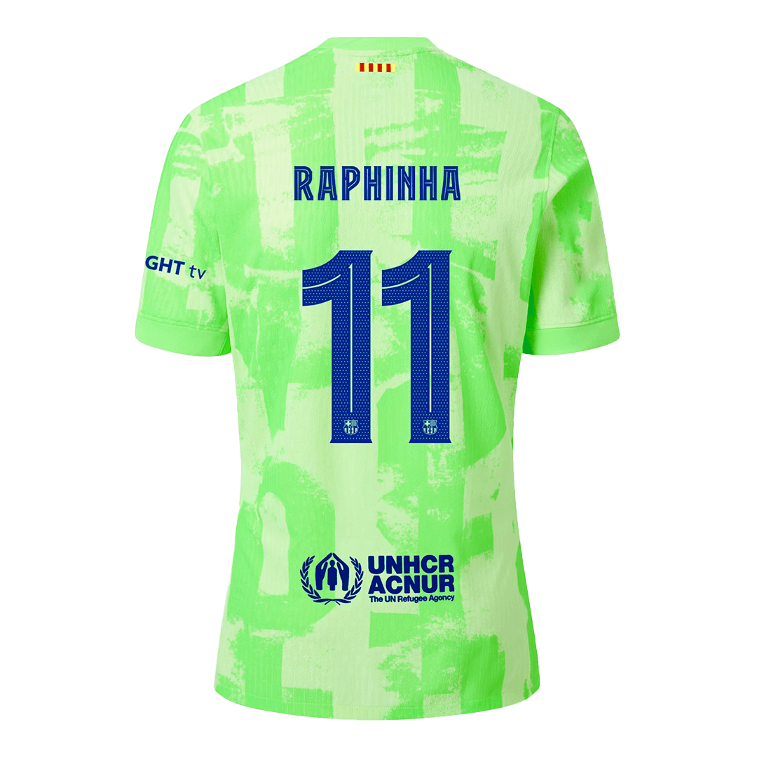 Authentic RAPHINHA #11 Barcelona Soccer Jersey Third Away Shirt 2024/25 - UCL